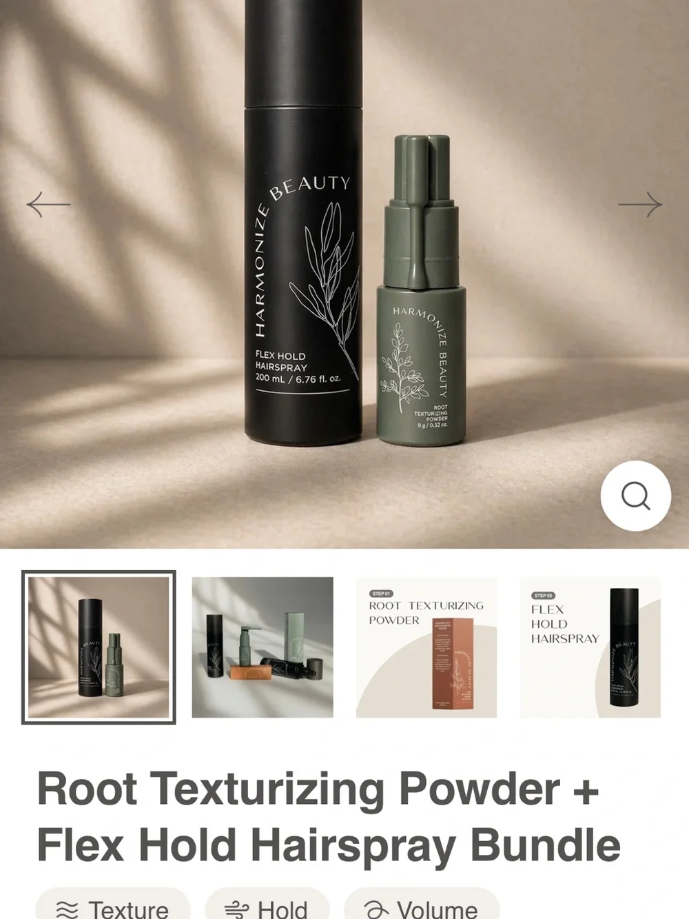 Harmonize beauty hairspray and texturizing bundle